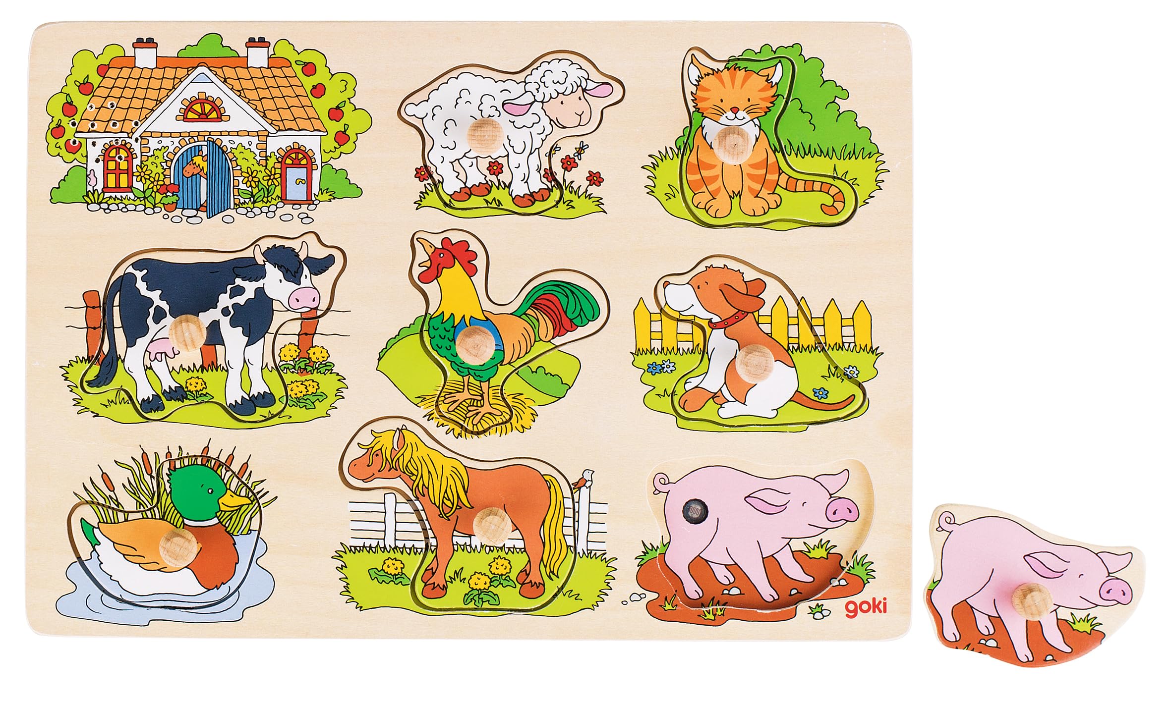 Goki Soundpuzzle, Farm, With Animal Voices
