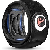 Oberlet Tennis &amp; Golfer's Elbow Brace Strap for Men Women, Black 1 Pack | Adjustable Support Strap with Removable Compression Pads for Tendonitis, Elbow Pain Relief, Counterforce Brace, Forearm Band