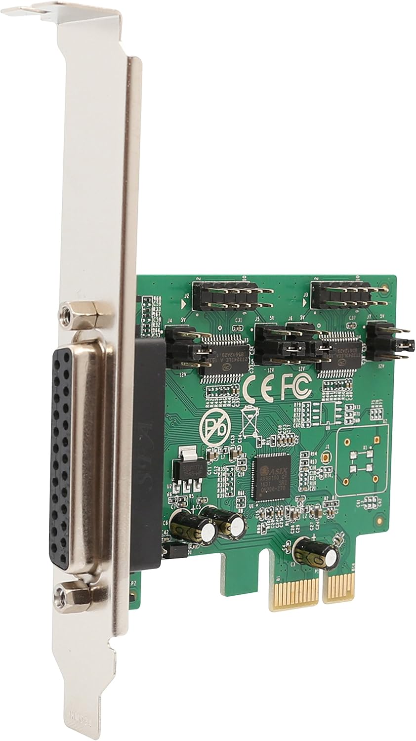 IO Crest 2 Port Parallel 1 Por Serial PCIe x1 Card, PCI Express to DB25