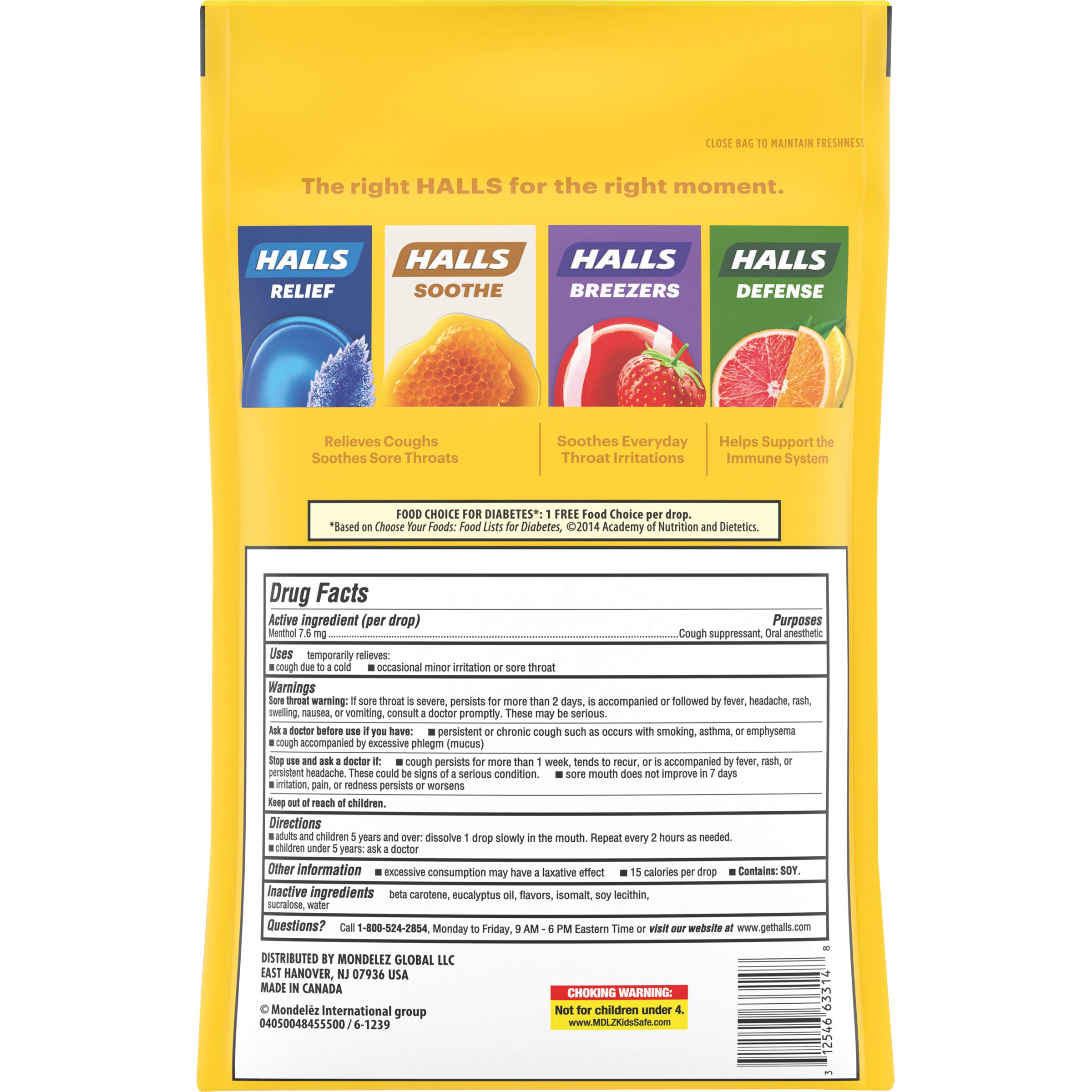 Halls Sugar Free Cough Suppressant, HoneyLemon, 180Drop Bag Buy