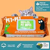 PET N PET Dog Wipes Thick 100% Plant Based Hypoallergenic 100 Count view 3