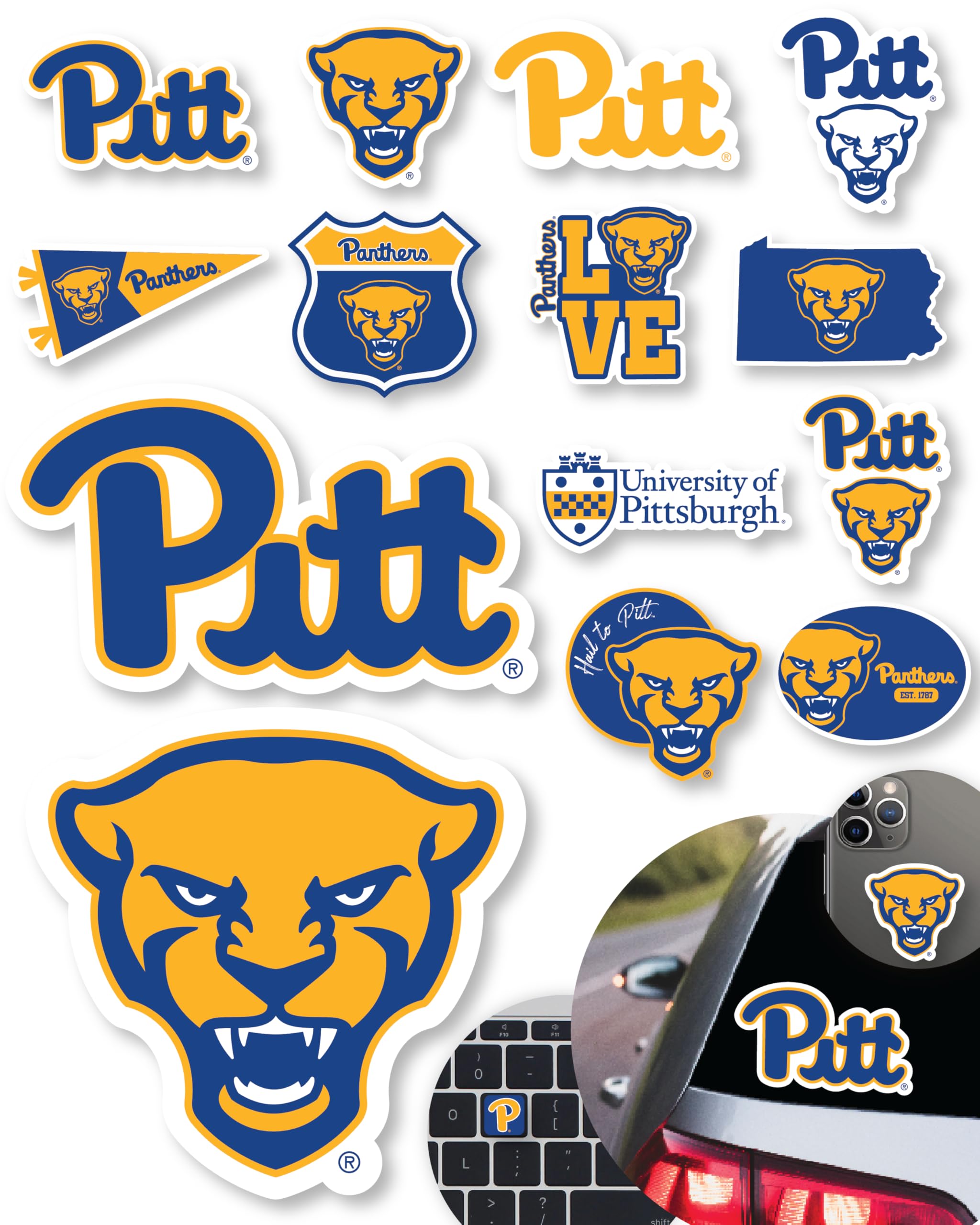 Pitt Stickers for Gift, Car, Water