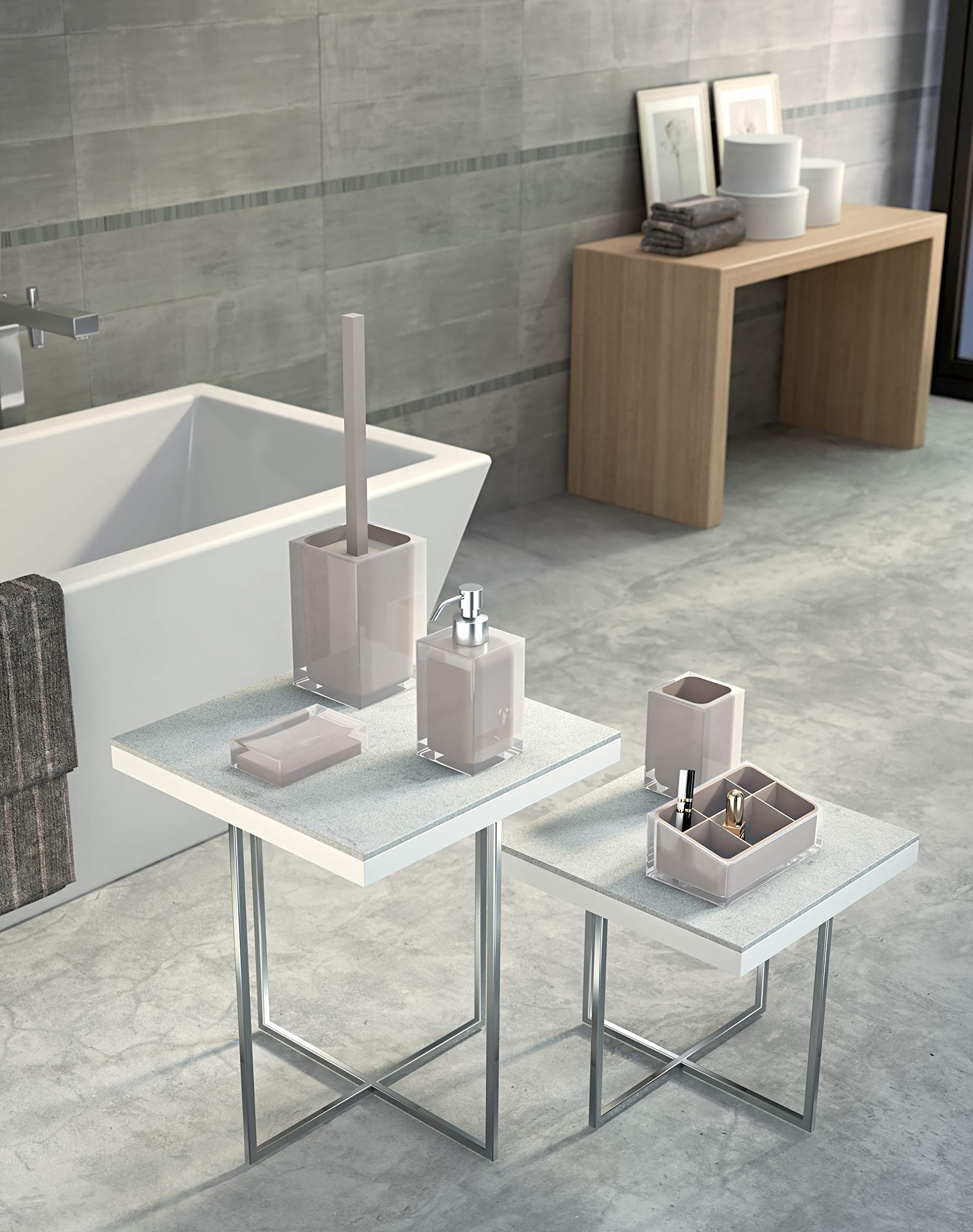 Gedy Glass, Resin, Beige, 7,2x7,2x11