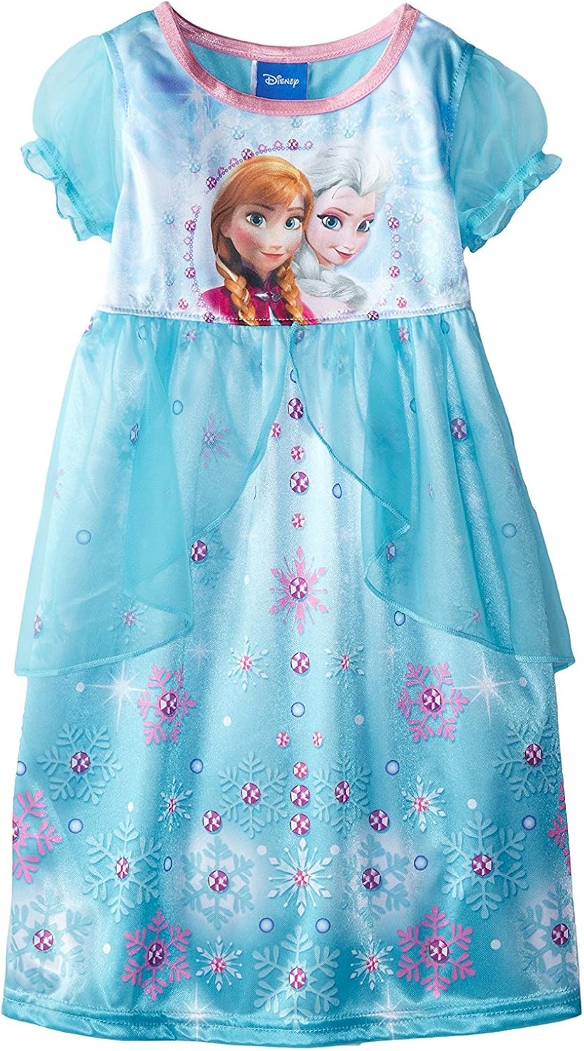 Disney Princess Girls Frozen Fantasy Nightgown Pajamas (4
