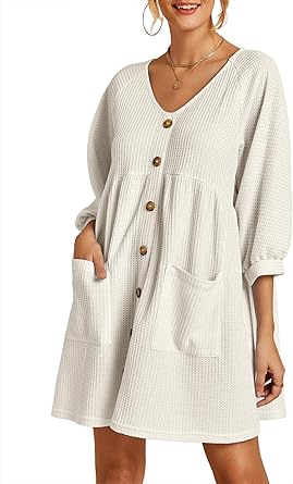 sweater button down dress
