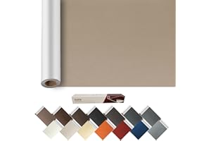 ILOFRI Self Adhesive Leather Tape 60X17 inch, Durable Leather Repair Patch, Vinyl and Leather Repair Kit for Couches, Car Seats, Boat Seats, Sofa, Vinyl Upholstery, Chair, Bench - Ivory Brown #1