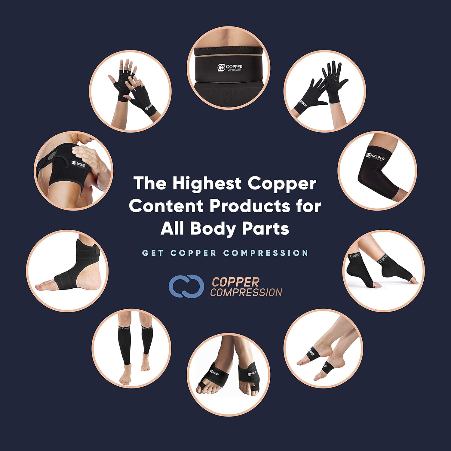 Copper Compression Recovery Back Brace - Highest Copper Content Back Braces for Lower Back Pain Relief. Lumbar Waist Support Belt Fit for Men + Women. Small/Medium (Waist 28" - 39"): Health & Personal Care
