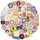 BulbaCraft 100Pcs Leo Stickers (Zodiac) for Water Bottle and Laptop - Leo Party Favors & Decorations, Waterproof Vinyl Astrology Decals, Gifts for Women & Men