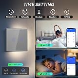 BSEED Smart Light Switch 2 Gang WiFi Alexa Google Home 2 Way 2 Pack Grey view 6