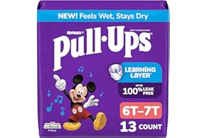 Pull-Ups Boys' Potty Training Pants, Size 6T-7T Training Underwear (55-75 lbs), 13 Count