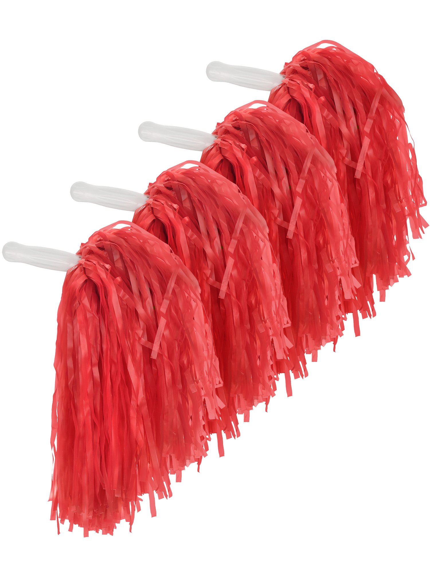 Photo 1 of 2 Pairs Plastic Cheerleader Cheerleading Pom Poms for Party Costume Fancy Dress Dance and Sport Party Dance (Red)