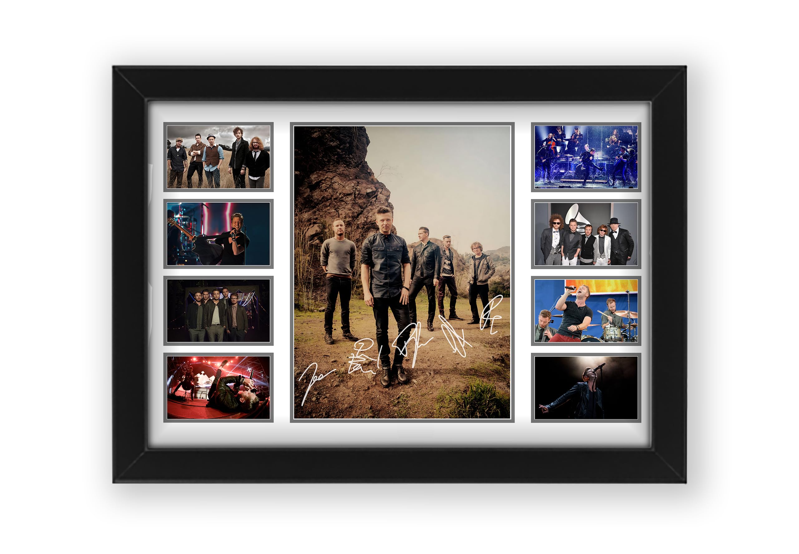 OneRepublic Signed Poster Print - Limited Edition Autograph Fan Gift – Collectible Memorabilia Merchandise (Framed A3 (30x40cm))