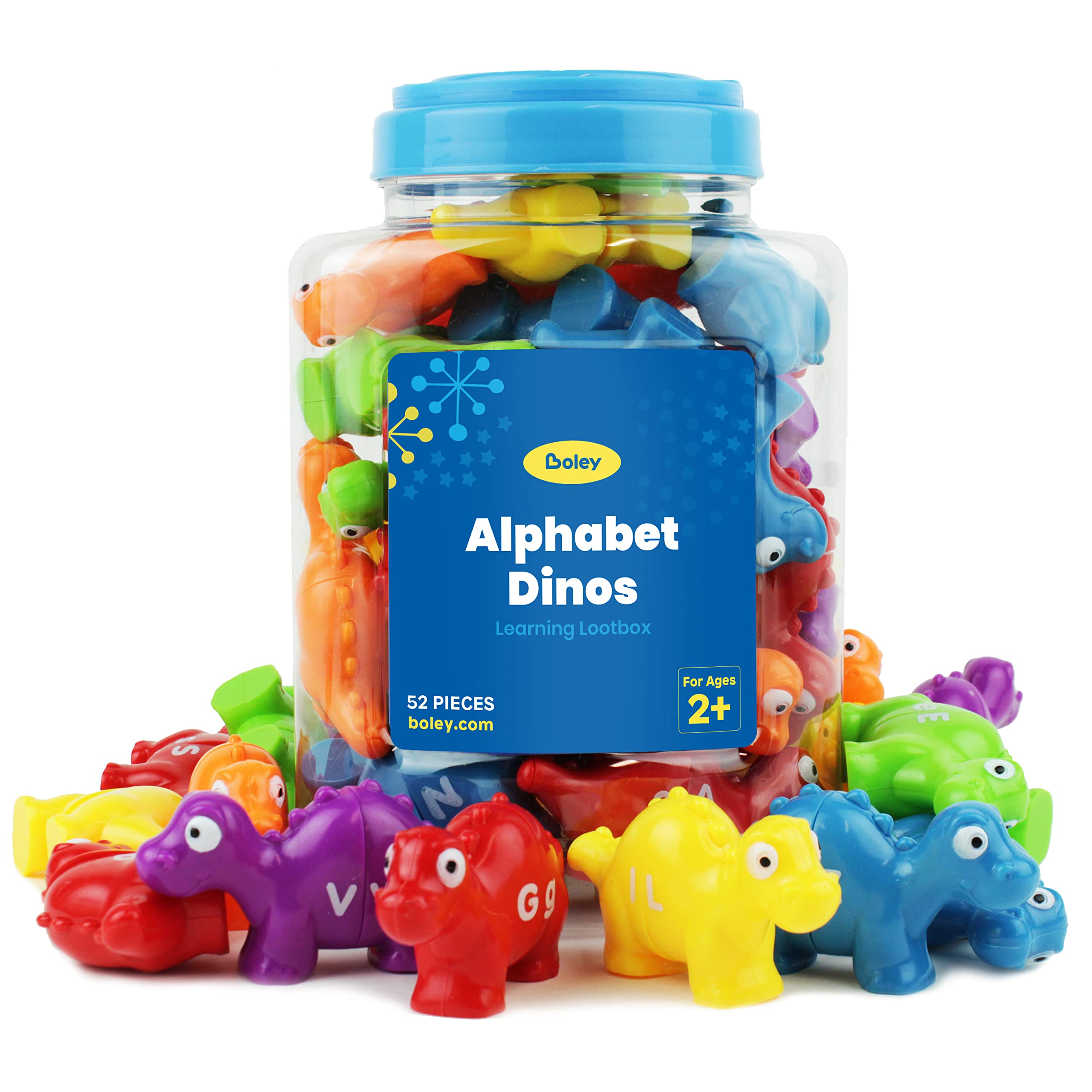 Learning Resources Dino-Spielfiguren Set – 72 Bunte Gummi-Dinosaurier, 6 Farben, Mit Aufbewahrungsdose, Ab 3 Jahren