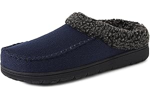 Dearfoams Men’s Brendan Indoor/Outdoor Breathable Memory Foam Clog House Shoe with Wide Widths Slipper