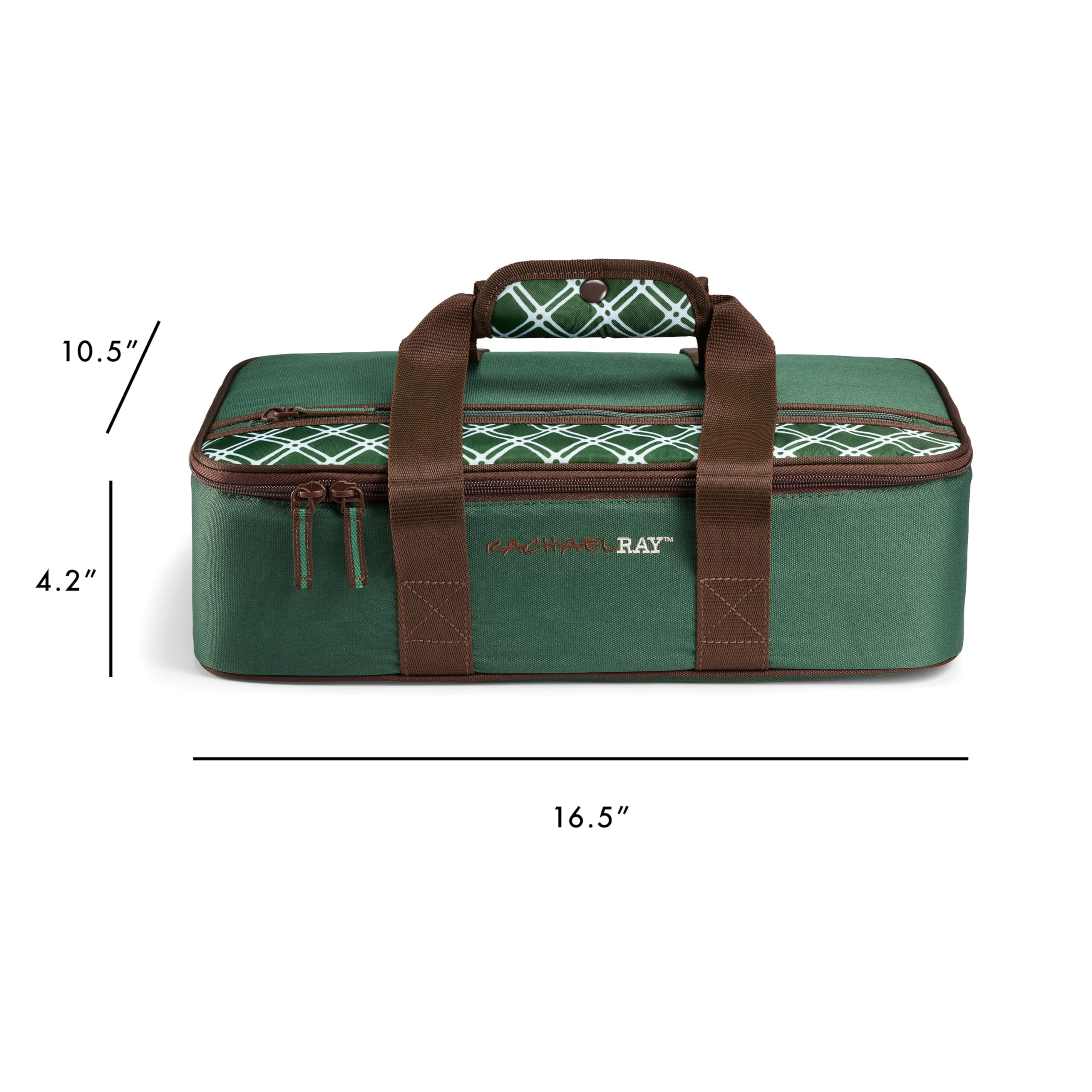 Rachael Ray Lasagna Lugger, Thermal Insulated Casserole Carrier for Hot or Cold Food, Lugger Tote for Pockluck, Parties, Picnic, and Cookouts, Fits 9