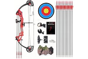 Lanneret Compound Bow and Archery Sets - Right Hand Archery Compound Bows 15-29 lbs Draw Weight Adjustable for Youth and Beginners，Hunting Bow Kit for Beginner