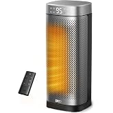 DREO Space Heaters for Indoor Use, Fast Heating Portable Heaters with Remote, Large PTC Ceramic Electric for Bedroom, 12H Tim