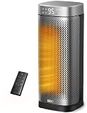 DREO Space Heaters for Indoor Use, Fast Heating Portable Heaters with Remote, Large PTC Ceramic Electric for Bedroom, 12H Timer, 70° Oscillation, Overheat Protection, 1500W Safety Heat for Home Office