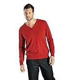 Cashmere Boutique: Men's 100% Pure Cashmere Classic Pullover V-Neck Sweater Long Sleeves (5 Colors, Sizes: S/M/L/XL)