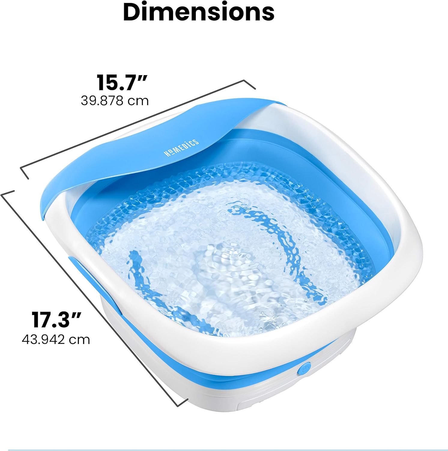 HoMedics  Compact Pro Spa Collapsible Footbath with Heat | Vibration Massage, Acu-Node Surface, Heat Maintenance | Improves Circulation, Soothe Tired Muscles, Collapsible Tub for Easy Storage: Health & Personal Care