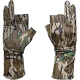 North Mountain Gear Camouflage Hunting Gloves for Men - Fingerless - Lightweight Glove Liner