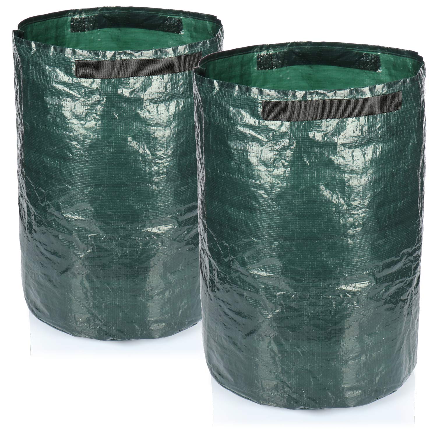 com-four® 2x plant sack for potatoes - potato plant sack - green plant protection sack with handles and drainage holes - approx. 35 x 45 cm