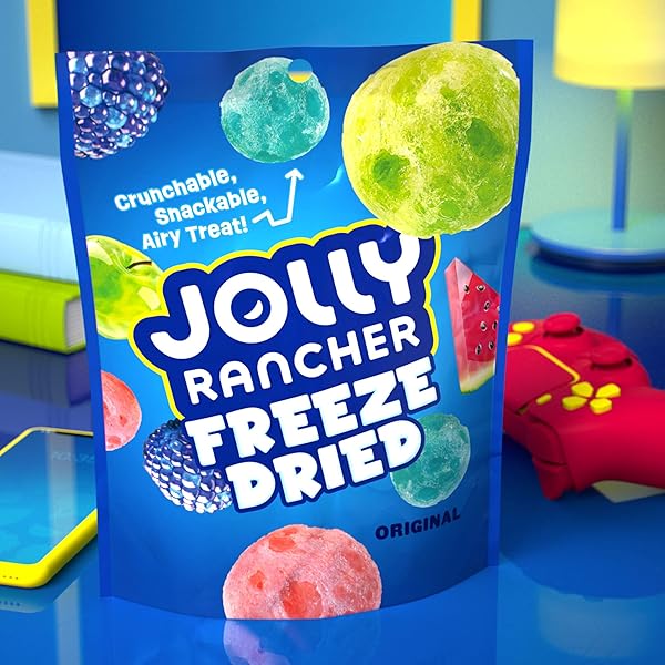 JOLLY RANCHER FREEZE DRIED ORIGINAL FRUIT FLAVORED CANDY BAG, 3.1 OZ