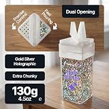 Hemway Glitter Shaker Gold Silver Holographic 130g Extra Chunky Craft Glitter view 2