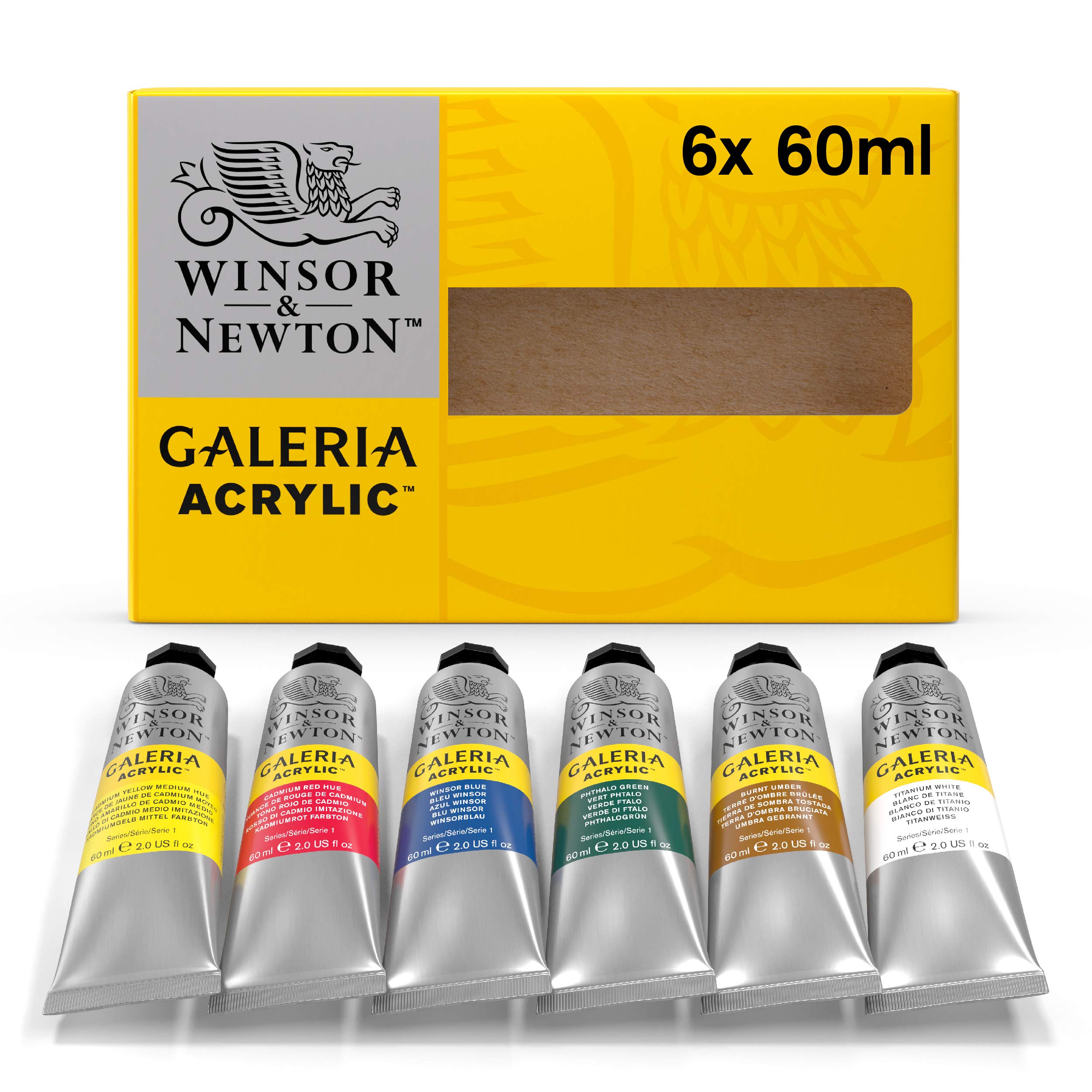 Winsor & Newton, Galeria Acrylic, 6x60ml Tube Set