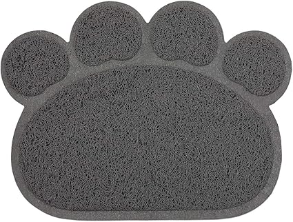 Ueetek Tapis De Litiere Pour Chat Tapis Antiderapant Forme De Pate Alimentation Eau Tapis De Table Tapis Pour Chien Pet Cat Kitty 30 40cm Gris Amazon Fr Animalerie