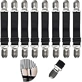 WILLWIN Improved Boot Straps Adjustable Stirrup Pant Straps, Elastic Boot Clips Pant Leg Straps for Women and Men Riding Pants Jeans Motorcycle 8 Pcs Black