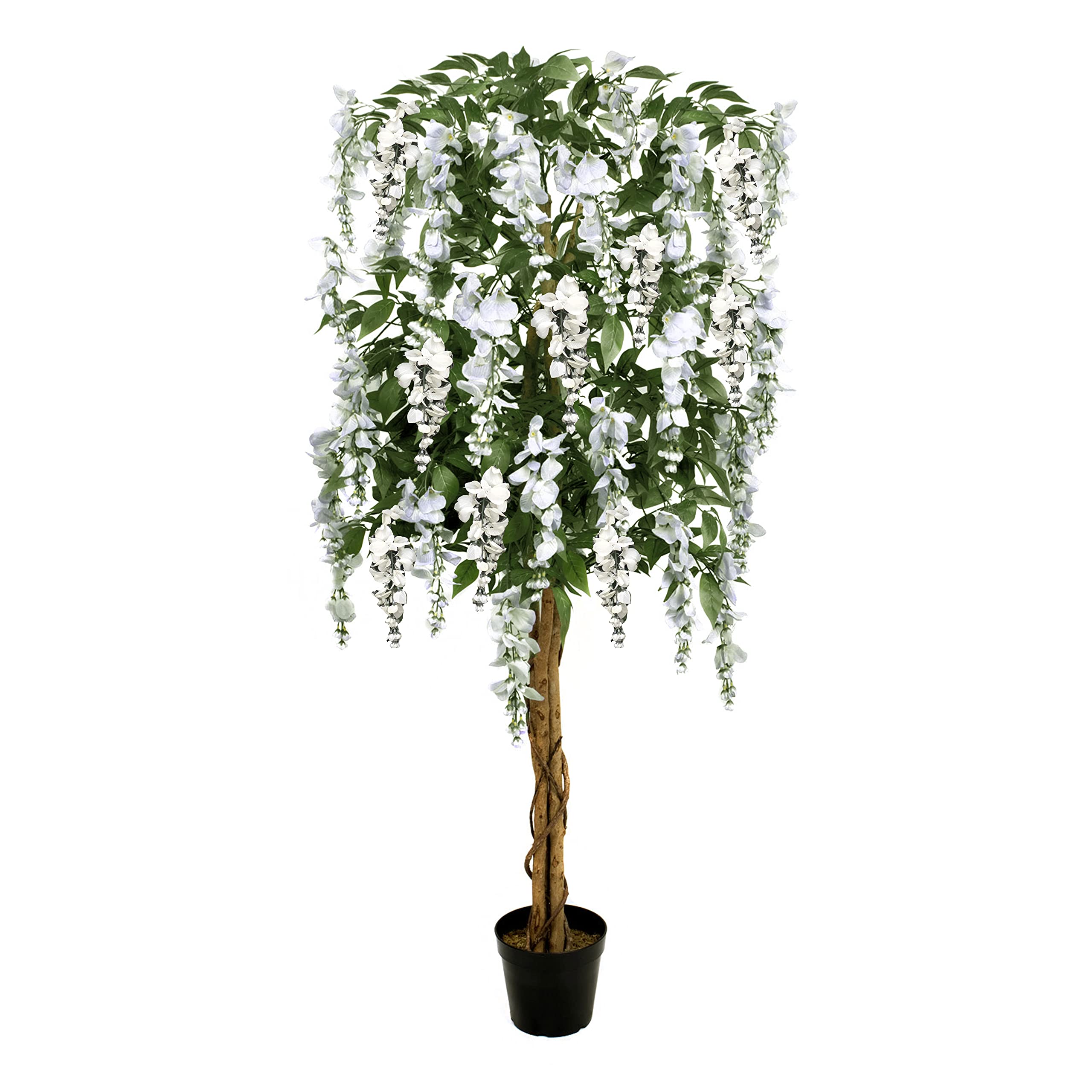 Artificial White Wisteria Tree 150cm/5ft Potted Plant