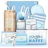 Birthday Gifts for Women, Ocean-Themed Gift Set for Women, Inspirational Thank You Gift Box, Christmas Gifts Beach Spa Self Care Basket for Her Teen Girl Sister Friend Friendship Mom
