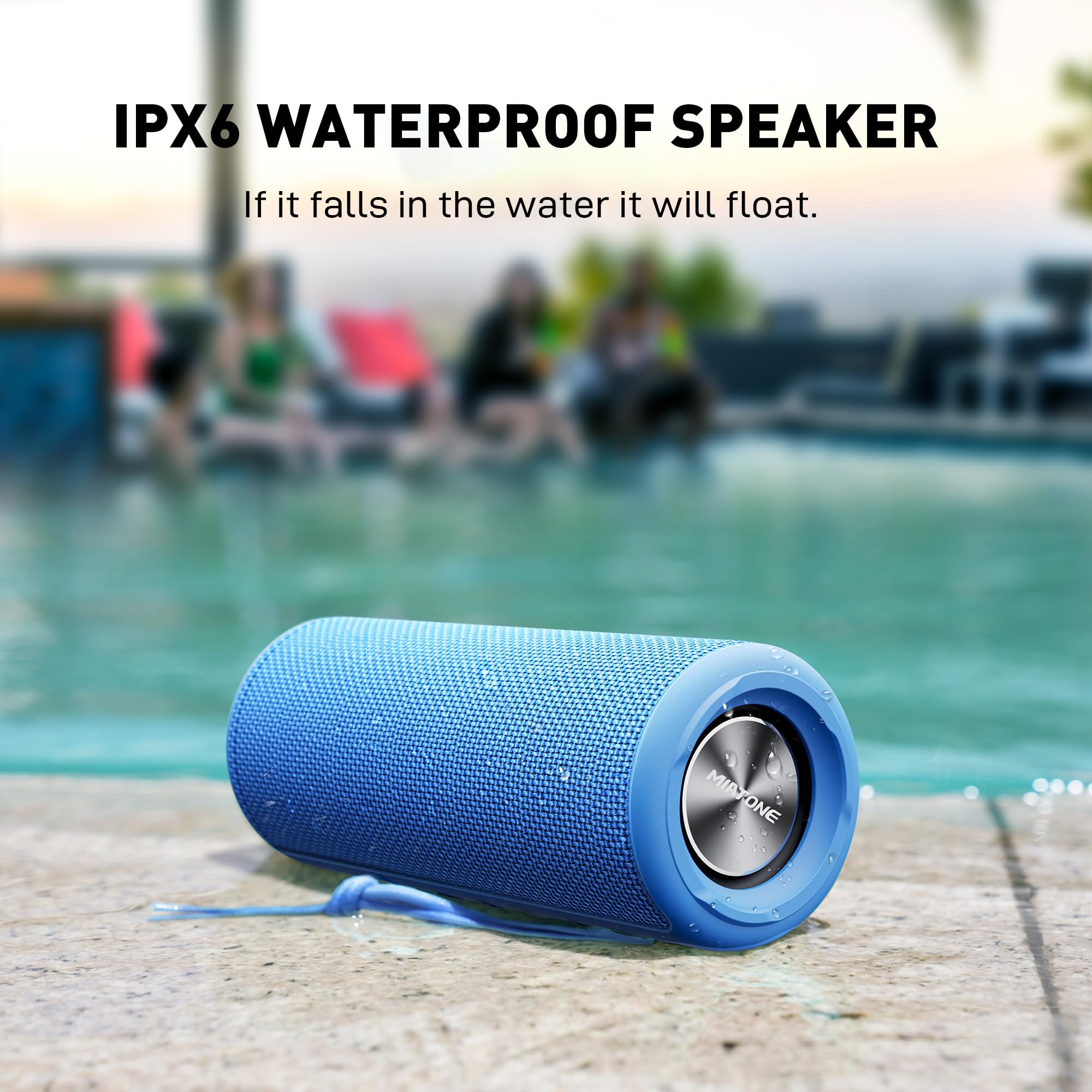 MIATONE Outdoor Portable Bluetooth Speakers Wireless Speaker Waterproof