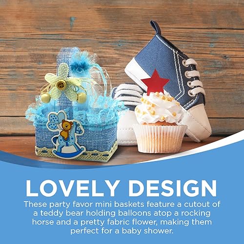 Your Favorite Moments Mini Baskets: Baby Boy Shower Favors for