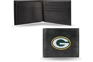 Rico Industries NFL mens Embroidered Leather Billfold Wallet