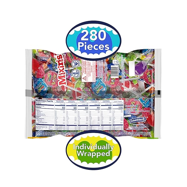MIXIN’S SWEET AND SOUR BULK CANDY VARIETY PACK – INDIVIDUALLY WRAPPED, GLUTEN-FREE – PERFECT FOR PARTIES, PINATAS, AND HOLIDAYS – FEATURING ASSORTED FLAVORS LIKE WATERMELON AND GREEN APPLE – GREAT FOR HALLOWEEN AND CHRISTMAS, 280 PIECES APPROX (1 PACK)