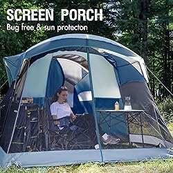 PORTAL 8 Person Family Camping Tent with Screen