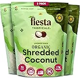 Unsweetened Coconut Flakes, 8 Oz (Pack of 3) - Raw Organic Dried Coconut Flakes, Gluten Free, Shredded Coconut Perfect for Ve