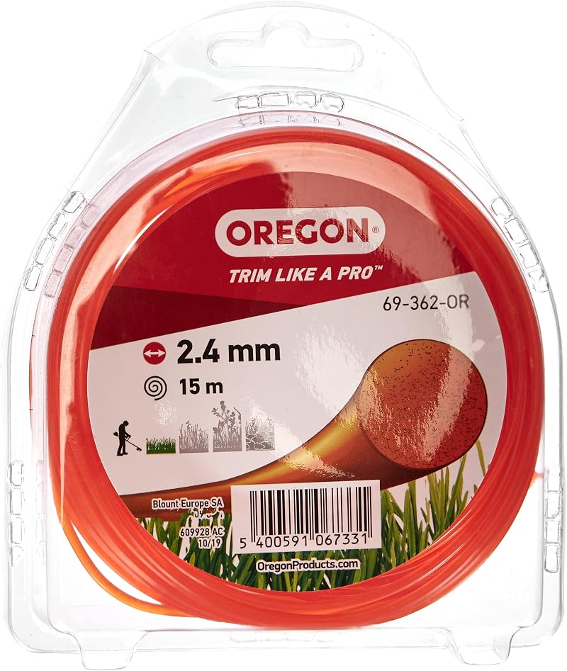 Oregon Orange Round 2.4mm Trimmer Line 15m Fits Most Strimmer Heads