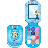 Rude Cosmetics Bratz Colorful Eyeshadow Palette for Women, Teen Girls - Mini Eye Shadow Make Up Palettes - Glitter, Matte, Metallic &amp; Shimmer Eyeshadow for Eye Makeup - Angel