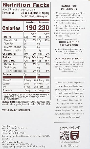 NEAR EAST ORIGINAL RICE PILAF MIX 3 COUNT, 6 OZ