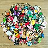 TANGQX 10/20/30/50/100PCS Random Cute Cartoon Keychains Bulk - Assorted PVC Rubber Key for Party Favors Birthday Gifts, Backpack Charms, Goodie Bag Fillers (10)