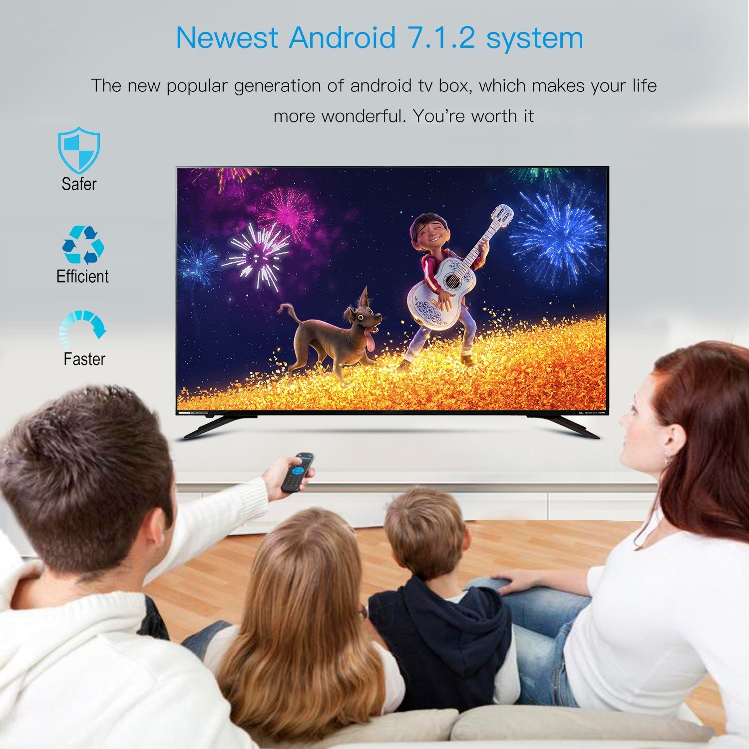 Globmall 2018 Neue TV-Box Android 7.1 X3 2 GB RAM 8 GB ROM Quad-Core-CPU Penta-Core GPU HDMI 2.0 4K H.265 Wifi Box Smart TV