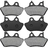 Front and Rear Brake Pads for Harley Davidson 2000-2007 Dyna Electra Glide Ultra Classic Street Glide Road King Fatboy Heritage Softail Night Train