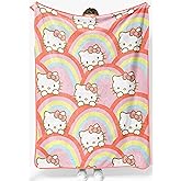 Jay Franco Plush Throw Blanket – Soft & Comfy Throw for Couch or Bed – Cozy Home Décor for Living Room & Bedroom, Multi - Hello Kitty, 46x60 - Throw Blanket