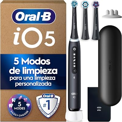iO 5N Cepillo de Dientes Eléctrico con 3 Cabezales, Negro
