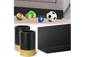 MIPON 2Pcs 118" Cuttable Under Couch Bed Blocker,Toy Blockers for Pets,Stop Things from Going Under Sofa Bed and Other Furniture - Hard Surface Floors Only(Black)