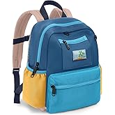 LASUK Toddler Backpack For Boys Girls 1-3, Preschool Kindergarten Backpack, Preschool Mini Backpacks For School & Travel, Navy Blue Green