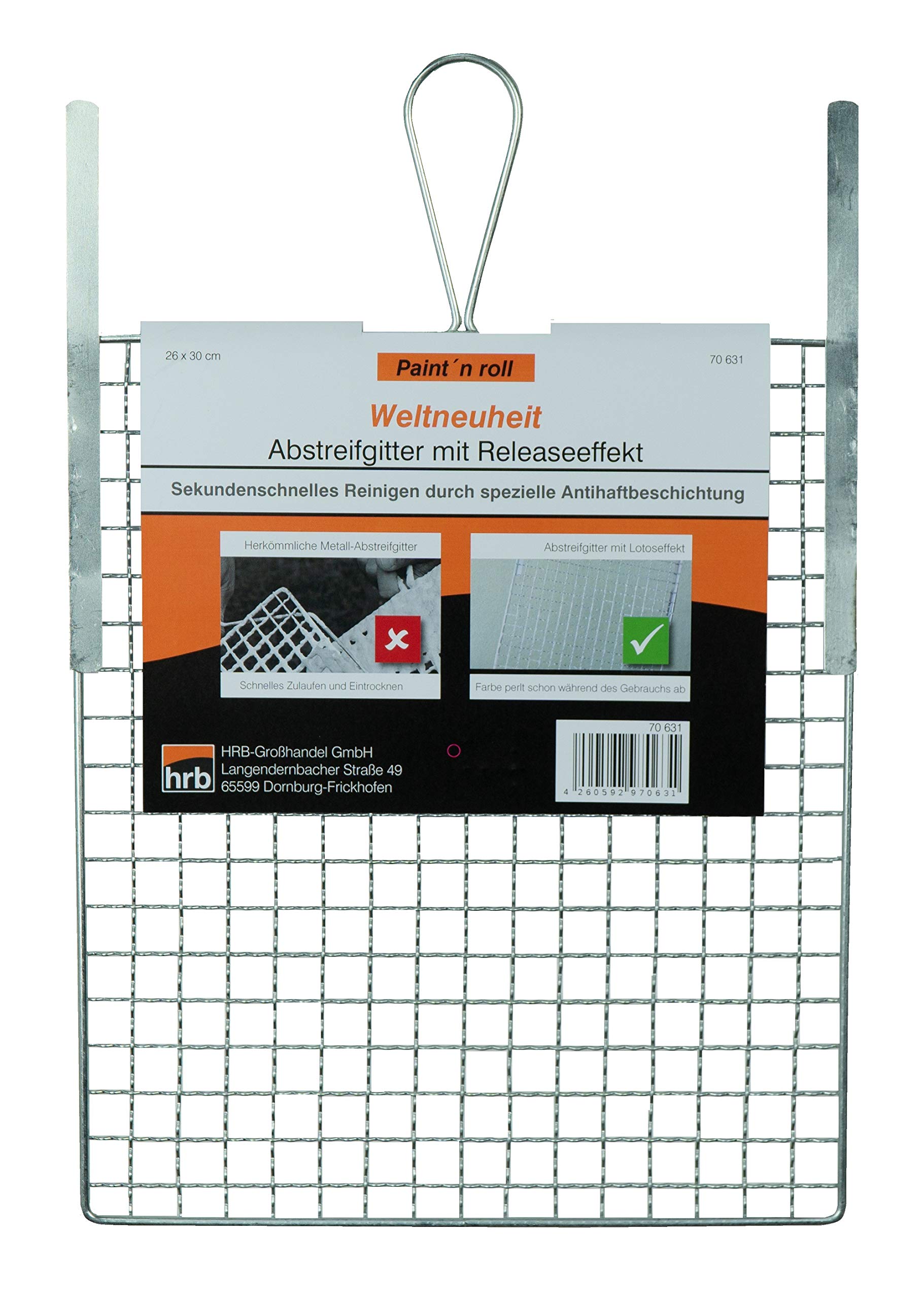 HRB Metal Scraper Grid 26 x 30 cm World First, Environmentally Friendly with Release Effect, Paint Grid with Long Life, Iron Paint Grid for Paint